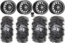 Sedona Sano Beadlock 14" Wheels Black 26" Moto MTC Tires Kawasaki Mule Pro FXT
