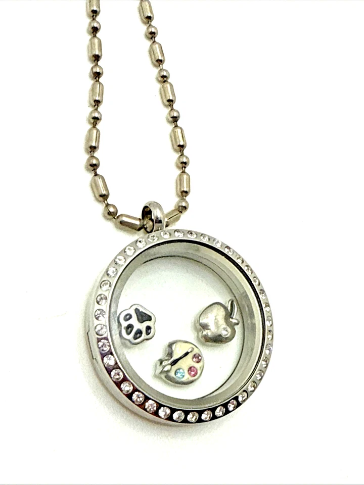 ORIGAMI BÚHO Dije Medallón Colgante Collar Estampado Pata Apple Artista Paleta 26" Foto 4 de 4