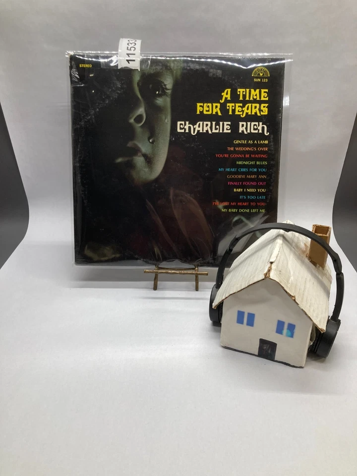 Charlie Rich A Time For Tears Vintage Vinyl LP 1970 Sun Record SUN -123 - Image 4 of 4