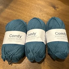 Knit picks Comfy Yarn Marlin Blue Lot of 3