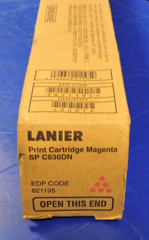 NEW GENUINE OEM Lanier Magenta Print Cartridge SP C830DN / 821195 FREE SHIPPING - Image 4 of 4