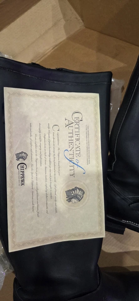 Botas de moto Chippewa talla 6D 17 pulgadas de alto cuero negro - apenas usadas Foto 2 de 4