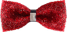 Rhinestone Bow Ties for Men - Pre Tied Sequin Bowties Men with Adjustable Length