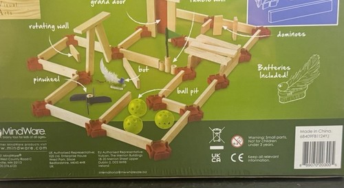KEVA Mindware Maker Bot Maze - Juego de construcción de madera STEM para niños - Imagen 7 de 7