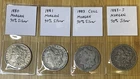 Morgan Silver Dollars  (Lot of 4)  1880, 1881, 1883, 1883-S (Fair to Fine)