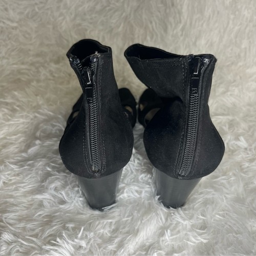 Torrid Womens Black Cut Out Wedge Sandals Size 10W - Picture 4 of 11