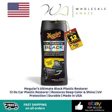 Meguiar's Ultimate Black Plastic Restorer, Durable Car Restorer That Gives New L