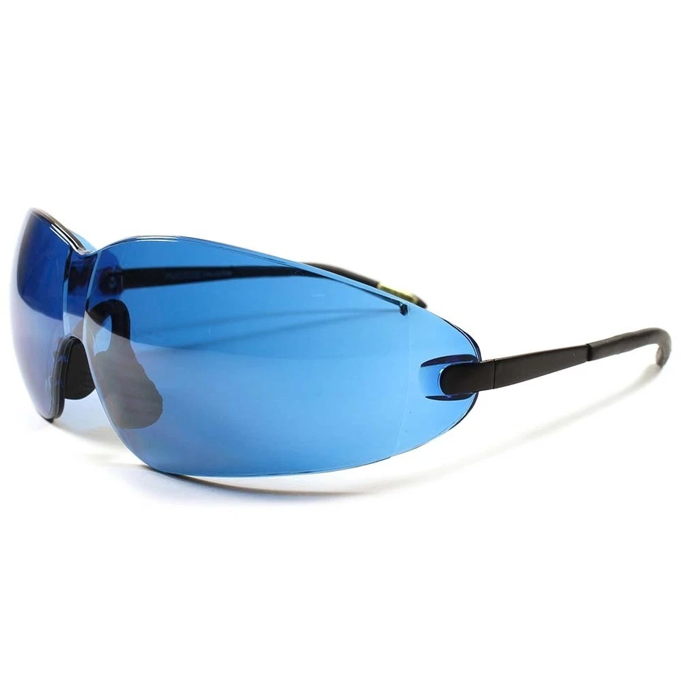 Óculos de sol esportivo elegante tamanho grande azul envoltório de lente motociclista - Imagem 2 de 4