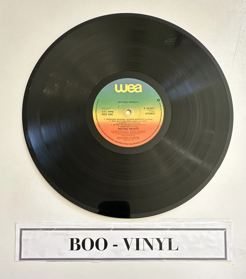 Moving Hearts 1981 UK A1/B1 Record Vinyl Lp K58387 Folk Rock VG+ / VG+ - Image 3 of 4