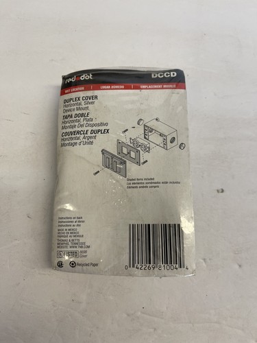Red Dot CCDV WR181-C 1G wet location duplex receptacle cover.