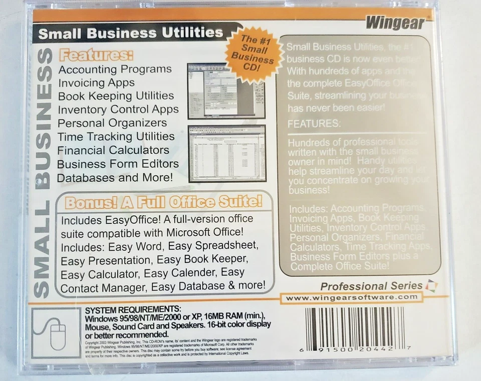 2003 CD Small Business 3000 Pro Wingear Software New in Package - Image 2 of 2