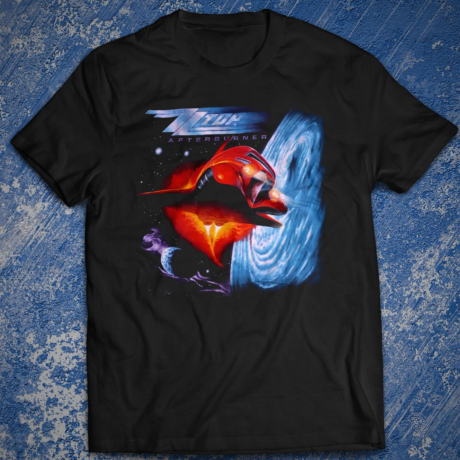 Afterburner ZZ Top Rock Music Cotton shirt Party Live Concert Billy Gibbons