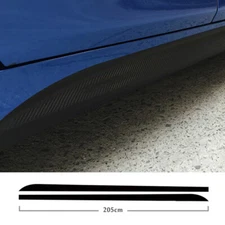 2pcs 5D Carbon Fibre Look Car Side Skirt Sticker Decal For Bmw 3 4 5 Series