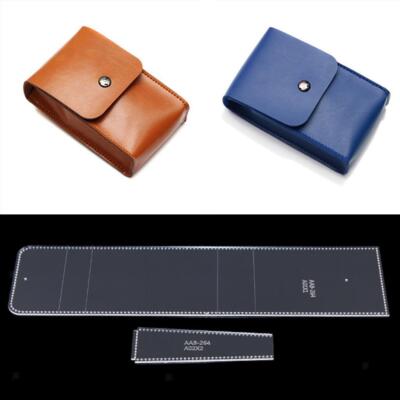 2pcs/Set Leather Crafts Clear Acrylic Hand Bag Pattern Stencil Template Set