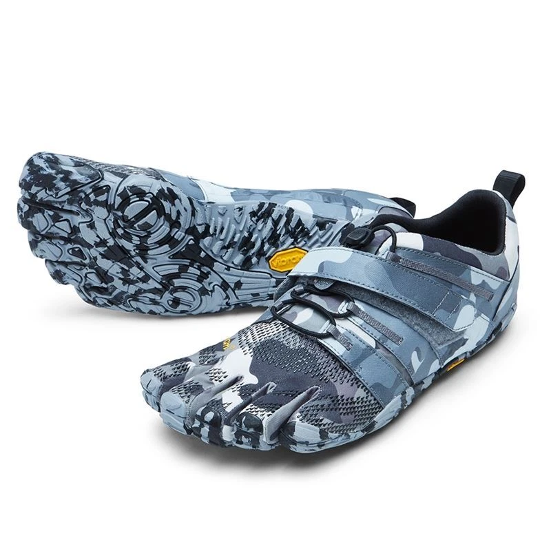Vibram V-Train 2.0 Five Fingers Barefoot Feel Shoes Mens Trainers Grey /  Camo