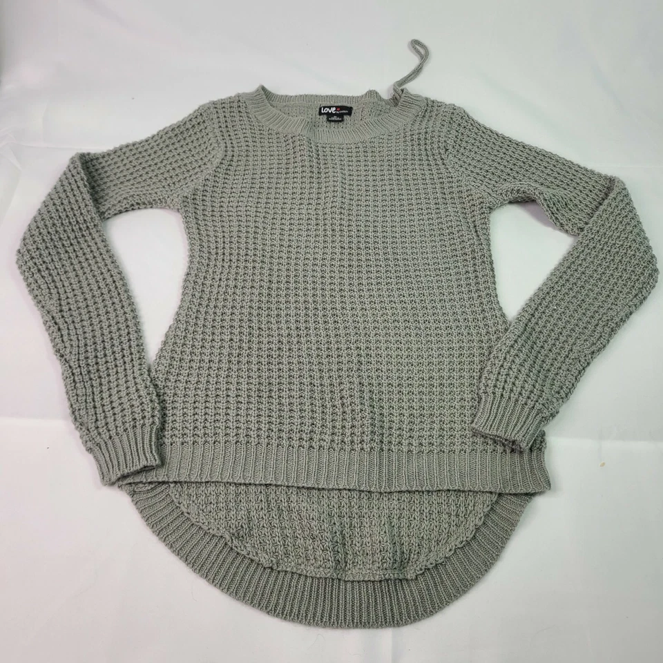 Suéter tejido manga larga gris Love By Chesley talla M Foto 2 de 4