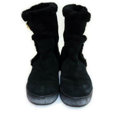 Louis Vuitton Black Shearling Winter Boots 862975 | eBay display picture 3