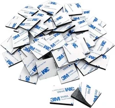 60 Pack Double Sided Foam Tape Square Self-Adhesive Foam Tape Black Strong Stick