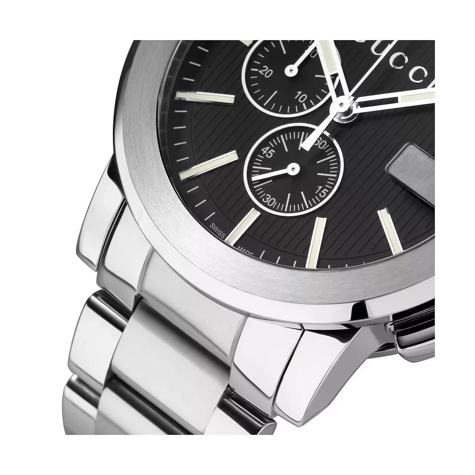 GUCCI G-Chrono YA101204  Stainless Steel Black Dial Men's Watch 44 mm - Image 4 of 4