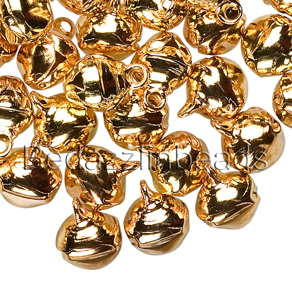 Lot of 100 10mm 3/8 inch Steel Craft Jingle Bells With Loop Use as