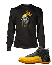 Biggie Pac Graphic Sneaker Tee Shirt to Match J12 University Gold Big Tall Sm