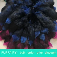 Wholesale 50pcs/ lot 16"-18" Real Fox Tail Fur Tail Keychain Bag Pendant Cospaly