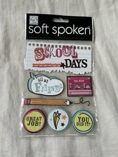 Me & My Big Ideas Soft Spoken Embellishments School Days New in Package