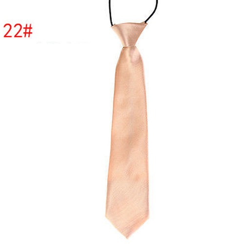 2PCS Boys Girls Classic Satin Elastic Neck Tie Wedding Prom Children School Tie - Picture 26 of 32