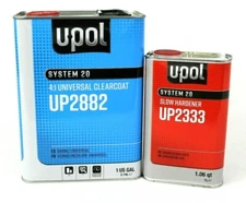 U-POL UP2882 Universal Urethane Clear Coat Gallon Kit W/UP2333 Slow Hardner UPOL