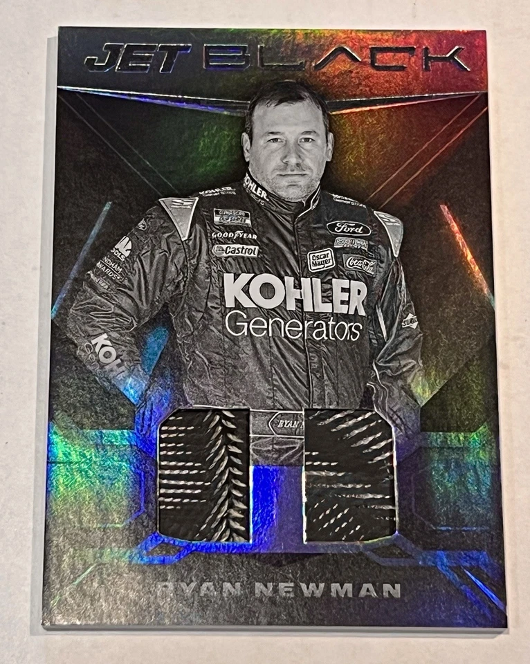 2022 Panini Chronicles NASCAR Black Jet Black Dual Materials #JBM-RN Ryan Newman - Image 4 of 4