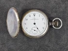 BROKEN Antique A.W.Co Waltham Trademark Coin Pocket Watch 51mm FOR PARTS