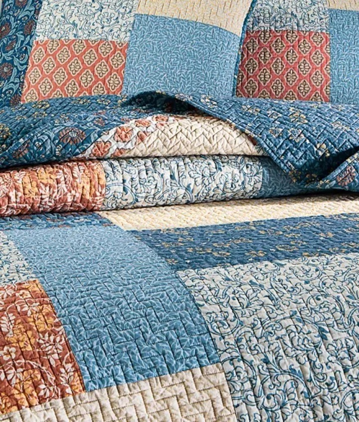 Martha Stewart "Tomorrow's Heirloom" Juego de 3 edredones y fundas REINA, ¡Nuevo! Foto 2 de 4