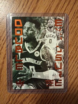 2024-25 Panini Court Kings Double Exposure Amber 5/99 Damian Lillard #5 