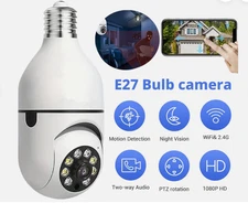 360° Panoramic WiFi IP Camera E27 Light Bulb Wireless 1080P HD Security Camera