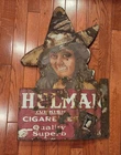 1920s /30s VINTAGE HELMAR TURKISH CIGARETTES DOUBLE SIDE FLANGE PORCELAIN SIGN