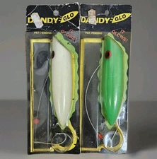 Vintage Dandy-Glo Fishing Lure Lighted Plug NOS Lot Of 2