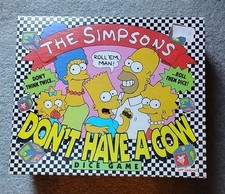 1990 Simpsons Don' t Have A Cow Dice Board Game Complete All Pieces To Play