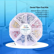 Dental Fiber Post Kits Screw/Straight Post Quartz Glass Thread Pile (200Pcs/pack