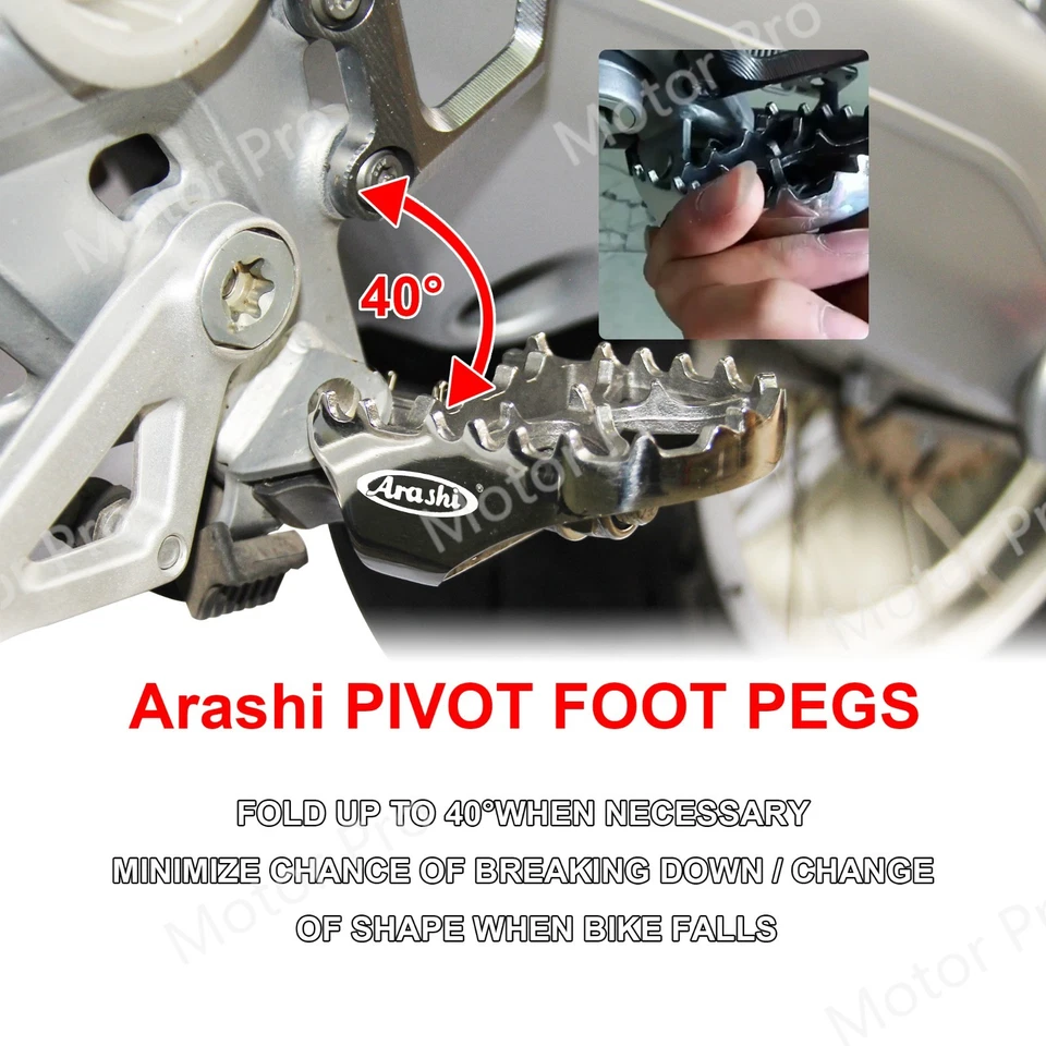 Pedales estriberas delanteras para BMW R1200GS 2005-2012 F650GS 2000-2012 Foto 4 de 4