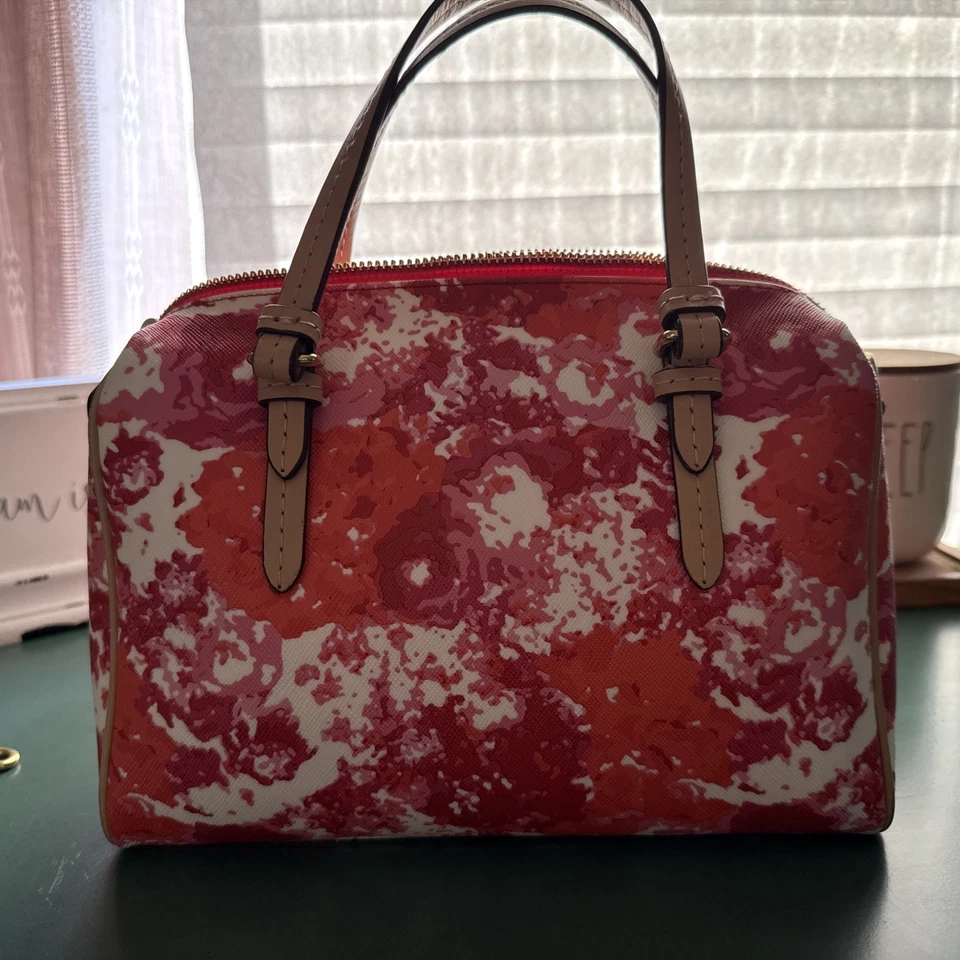 COACH MINI BENNETT PEYTON MULTI COLOR SATCHEL CROSSBODY/TOP HANDLE HANDBAG  $199 - Image 3 of 4