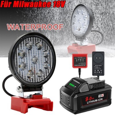 Für Milwaukee 18V Für M18 9Ah Li-ion Akku 48-11-1840 High Output Arbeitsleuchte