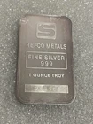 Simmons Refco Metals 1 Troy oz .999 Fine Silver Bar Serial# 15525