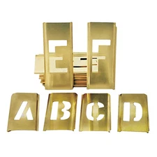 ABILITY ONE 7520-00-205-1760 Stencil Kit,Brass,1" Overall Height 56HC13