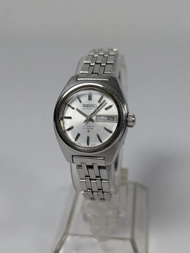 AS-IS PARTS REPAIR Vtg 70s Seiko 2706-0020 Automatic Day Date Silver 24mm