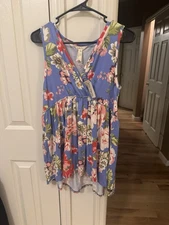 Matilda Jane Adventure Begins As a Rose Tunic Tank Top Size M Floral