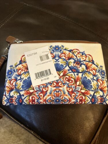 Brighton Piatto Wristlet Floral Cosmetic Phone Bag Purse NWT$115.00