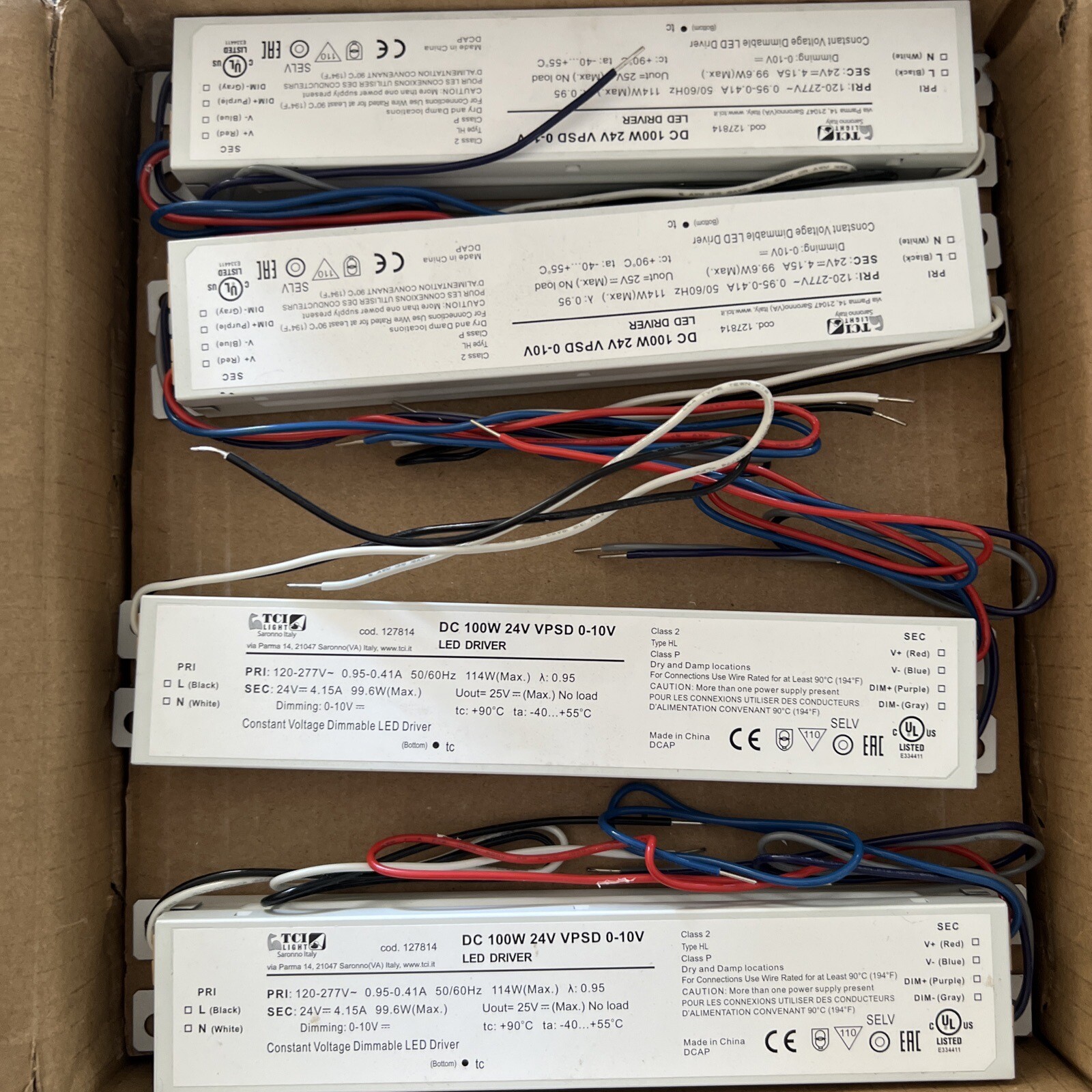 Vpsd TCI LED Drivers VPSD IN Current Continuous DC100W 24V 0-10V Dimmable ...
