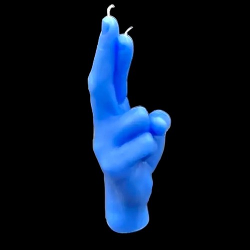 -10% candela blu dita incrociate CandleHand fatta a mano NUOVISSIMA £46,00 CTRL - Foto 3 di 24