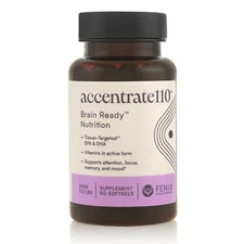 Accentrate110 - Focus Supplement - Methylated Vitamin B Complex with Omega 3 ...