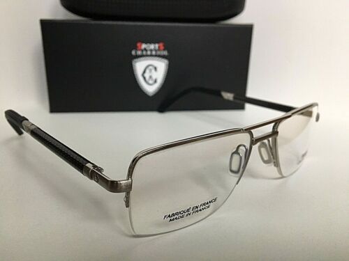 New Charriol Sport SP 23013 C6 54mm Silver Semi-Rimless Men's Eyeglasses Frame - Picture 1 of 5